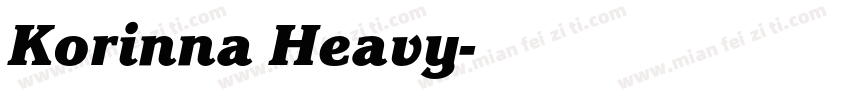 Korinna Heavy字体转换